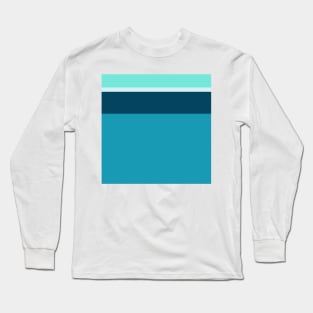 An excellent recipe of Ice, Tiffany Blue, Blue-Green and Midnight Green (Eagle Green) stripes. Long Sleeve T-Shirt